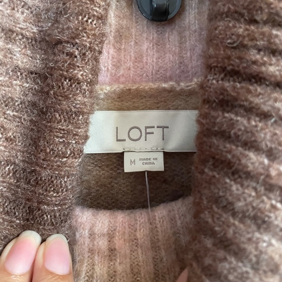 Loft Ombre Turtleneck Poncho Sweater - Picture 5 of 13